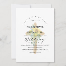 Elegante Zonnebloem Wrap Ruw Houten Kruis Trouwdag Kaart