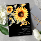 Elegante Zonnebloemen 50ste bruiloft Jubileum Kaart