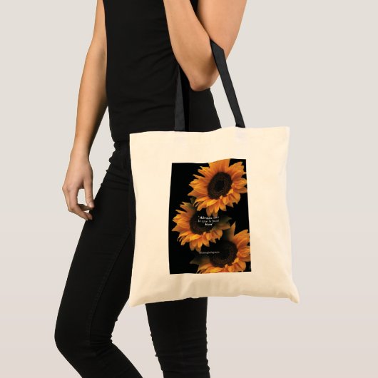 Elegante Zonnebloemen Afbeelding Canvas tas (Voorkant (product))