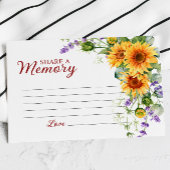 Elegante Zonnebloemen Begrafenis Deel een Memory K RSVP Kaartje