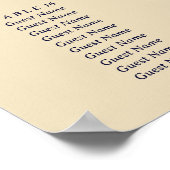  elegante zonnebloemen bruiloft zithoek poster (Hoek)