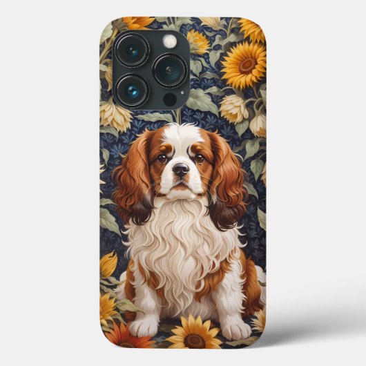 Elegante zonnebloemen Cavalier King Charles Spanie Case-Mate iPhone Case (Achterkant)