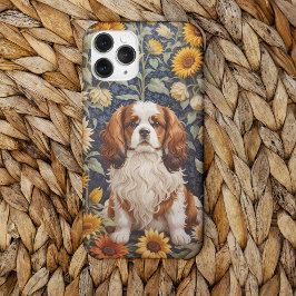 Elegante zonnebloemen Cavalier King Charles Spanie Case-Mate iPhone Case