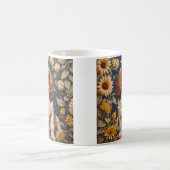 Elegante zonnebloemen Cavalier King Charles Spanie Koffiemok (Center)