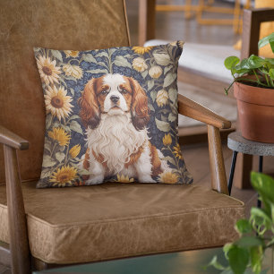 Elegante zonnebloemen Cavalier King Charles Spanie Kussen