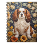 Elegante zonnebloemen Cavalier King Charles Spanie Notitieboek (Voorkant)