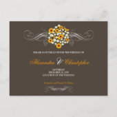 Elegante Zonnebloemen Daisies Bouquet Save the Dat Aankondigingskaart (Achterkant)