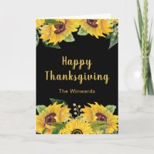 Elegante zonnebloemen en blad Thanksgiving-feest
