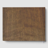 Elegante Zonnebloemen en Foliage Rustieke Houten B Gastenboek (Achterkant)