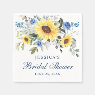 Elegante zonnebloemen Eucalyptus bloem Bruidsdouch Servet