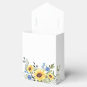 Elegante zonnebloemen eucalyptus bloemrijke bruids bedankdoosjes (Geopend)