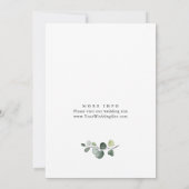 Elegante zonnebloemen Eucalyptus PARELS & Prosecco Kaart (Achterkant)