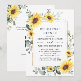 Elegante Zonnebloemen Eucalyptus PROEFHuwelijksdin Kaart