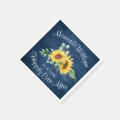 Elegante zonnebloemen Eucalyptus rustieke houten b Servet (Hoek)