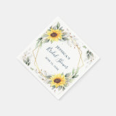 Elegante zonnebloemen groen Vrijgezellenfeest papi Servet (Hoek)