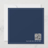 Elegante Zonnebloemen Navy Blauw Bloemen Bruiloft Save The Date (Achterkant)