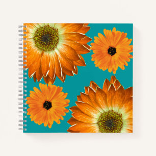 Elegante zonnebloemen notitieboek