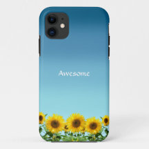 Elegante zonnebloemen op luchtblauw