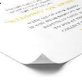 Elegante zonnebloemen | Ring Game Vrijgezellenfees Poster (Hoek)