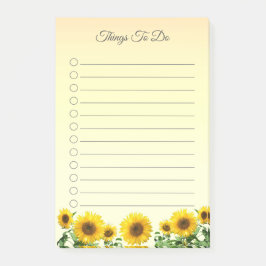 Elegante Zonnebloemen Taken Post-it Notities Post-it® Notes