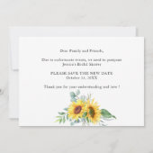 Elegante Zonnebloemen Wijzig de Datum Bruidsmeisje Kaart (Achterkant)