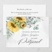 Elegante Zonnebloemen Wijzig de Datum Bruidsmeisje Kaart (Voorkant / Achterkant)