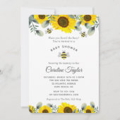 Elegante zonnebloemen zoet als kan Baby shower Kaart (Voorkant)