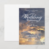 Elegante zonsondergang bruiloft kaart (Voorkant / Achterkant)
