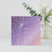 Elegante Zonsondergang Diamant Spin Web Square / R Menu (Staand voorkant)