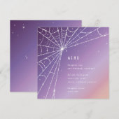 Elegante Zonsondergang Diamant Spin Web Square / R Menu (Voorkant / Achterkant)