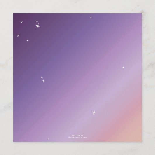 Elegante Zonsondergang Diamant Spin Web Square / R Menu (Achterkant)