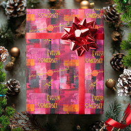 Elegante zonsondergang-geïnspireerde aangepaste ge cadeaupapier