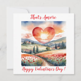 Elegante Zonsondergang valentijnsdag Toscane Itali Feestdagenkaart