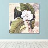 Elegante Zuid-Witte Magnolia Canvas Afdruk (Insitu (Houten vloer))