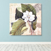 Elegante  Zuid-Witte Magnolia Canvas Afdruk (Insitu (Houten vloer))