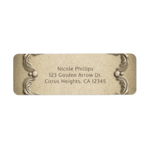 Elegante Zuidelijke Charme Rustieke Jute Kant Trou Etiket