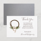 Elegante zuidelijke uitvaart sympathie dank u kaar notitiekaartje (Voorkant / Achterkant)