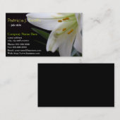 Elegante,  zuivere witte bloem visitekaartje (Voorkant / Achterkant)