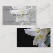 Elegante,  zuivere witte bloem visitekaartje (Voorkant / Achterkant)