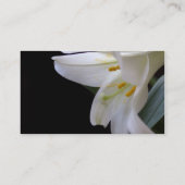 Elegante,  zuivere witte bloem visitekaartje (Achterkant)