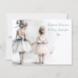 Elegante zus-dag brunchuitnodiging – Pastel kunst Briefkaart