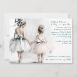 Elegante zus-dag brunchuitnodiging – Pastel kunst Kaart