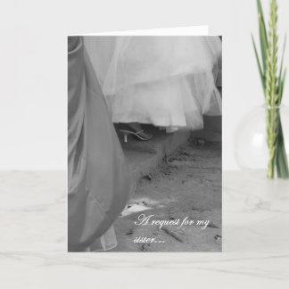 Elegante zuster bruidsmeisje verzoek Kaart