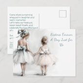 Elegante Zuster Dag Brunch Uitnodiging – Pastel Ku (Voorkant / Achterkant)