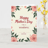 Elegante Zuster Liefde Kaart (Gele Bloem)