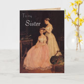 Elegante Zuster Verjaardag Kaart (Gele Bloem)