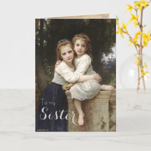  Elegante Zuster Verjaardag Kaart (Gele Bloem)