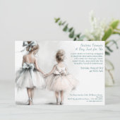 Elegante Zusterdag Brunch Uitnodiging – Pastel Kun (Staand voorkant)