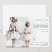 Elegante Zusterdag Brunch Uitnodiging – Pastel Kun (Voorkant / Achterkant)