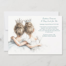 Elegante Zusters Feest – Pastel Kunst Kaart